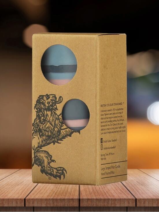 British Colour Standard Other - NEW! British Colour Standard Old Rose, Indigo & Pompadour Eco Pillar Candle 6”